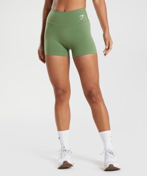 Women's Gymshark Training Tight Shorts Green | NZ 6ZBVDW